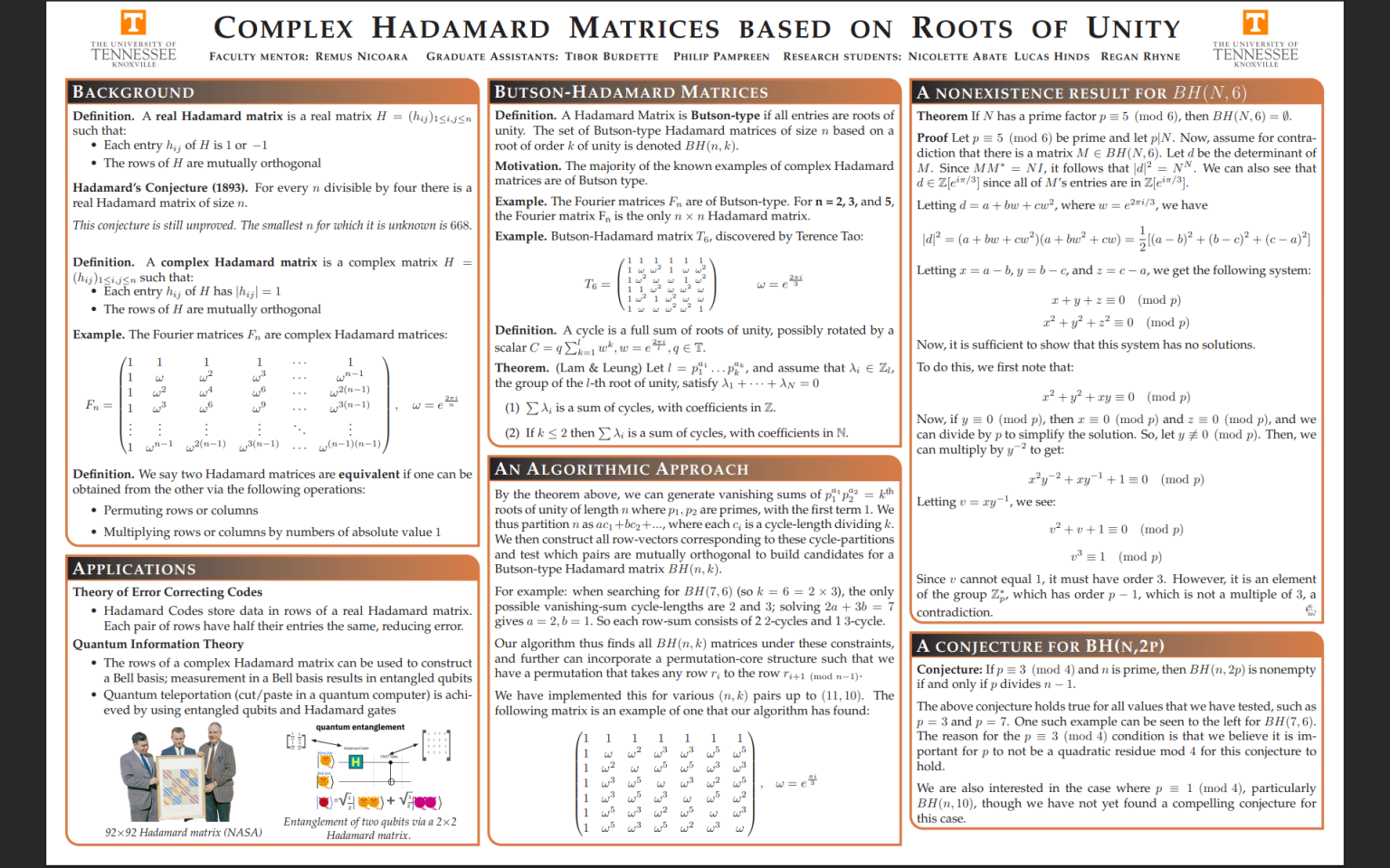 Utk Math 426 Posters - Mathematics