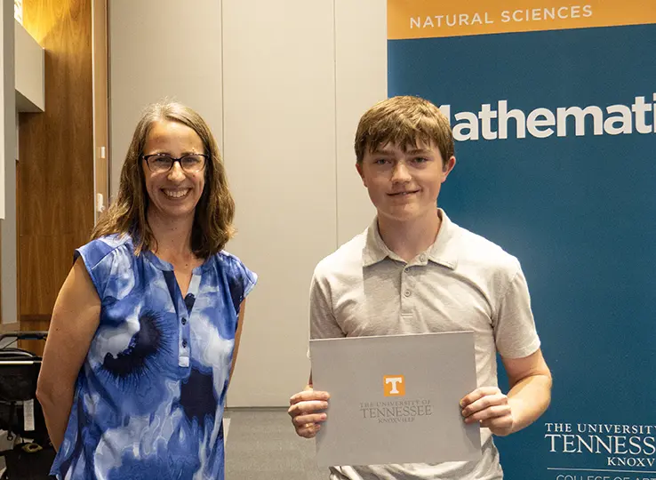 Pictured are Dr. Lind and Aiden Barger.
