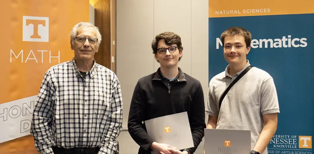 Pictured are Dr. Freire, Arthur Hawkins, and Jonah Weston.